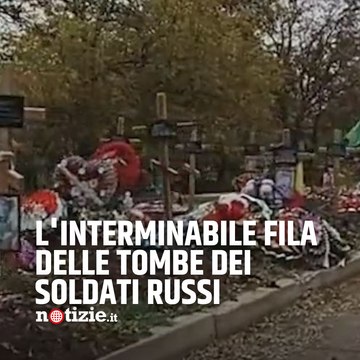 Guerra in Ucraina: l'interminabile fila delle tombe dei soldati russi