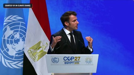 French President Emmanuel Macron at #COP27