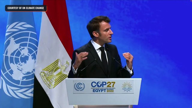 French President Emmanuel Macron at #COP27