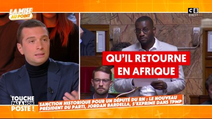"Qu'il retourne en Afrique" : Jordan Bardella revient sur la sanction du député Grégoire de Fournas