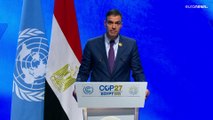 Discurso del presidente del Gobierno de España, Pedro Sánchez, en la cumbre climática COP27