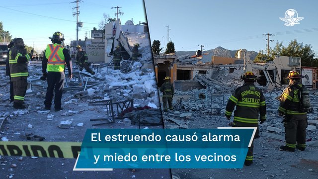 Fuerte explosión causa colapso de media docena de locales en Coahuila