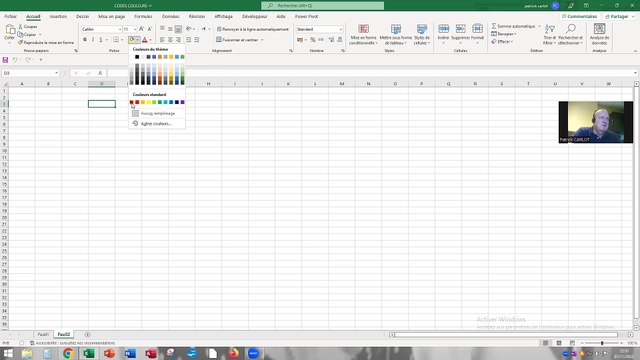 Excel étude du code couleur sous VBA