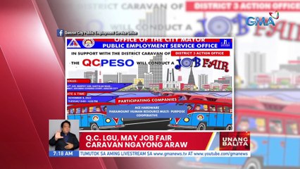 Q.C. LGU, may job fair caravan ngayong araw | UB