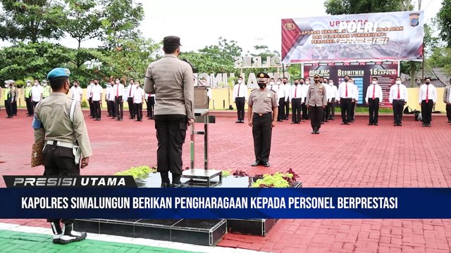 Tingkatkan Semangat Kerja Sebagai Abdi Negara, Kapolres Simalungun Berikan Pengharagaan Kepada Personel Yang Berprestasi