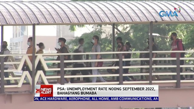 Unemployment rate noong September 2022, bahagyang bumaba PSA | 24 Oras News Alert