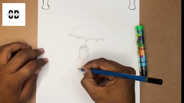 How to draw a girl with umbrella | || Easy drawing ideas for beginners || It will make you satisfied.