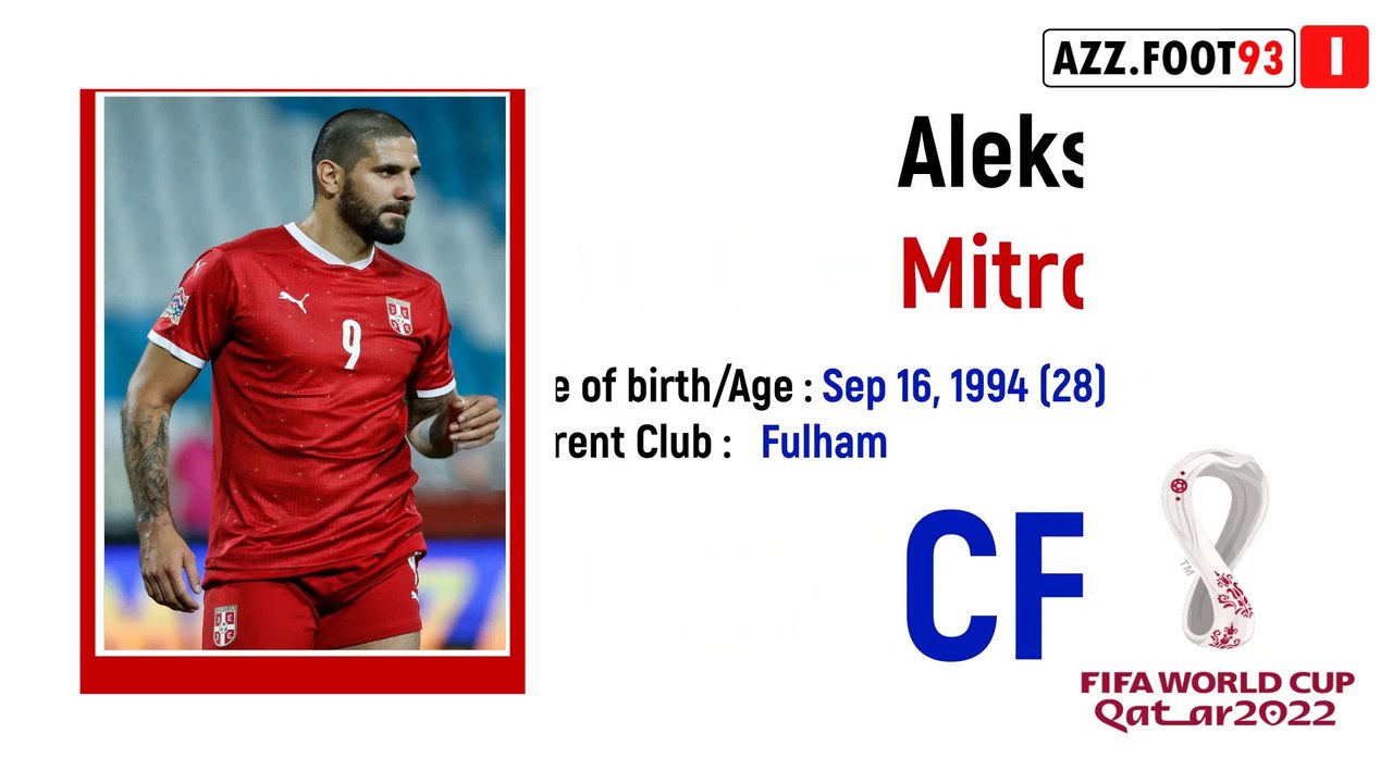 SERBIA SQUAD FIFA WORLD CUP QATAR 2022  Vlahovic,Mitrović, Milinković-Savić,Tadić,Jović ...