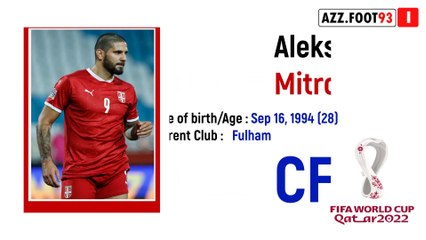 SERBIA SQUAD FIFA WORLD CUP QATAR 2022  Vlahovic,Mitrović, Milinković-Savić,Tadić,Jović ...