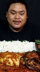 Mukbang 1KG CUMI SOTONG IKAN GORENG SAUS PEDAS Part 2