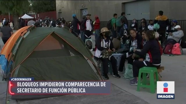 Sindicatos de Educación bloquean San Lázaro previo a discusión de presupuesto 2023