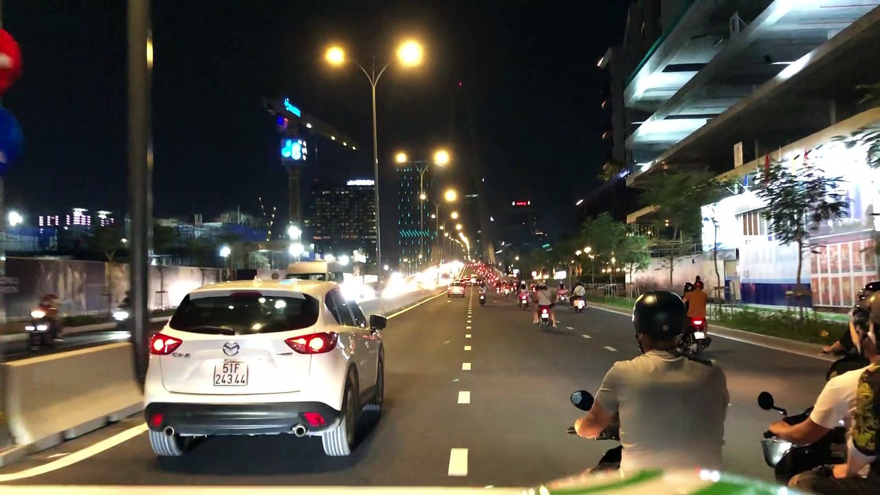Thu Diem 2 Bridge at night