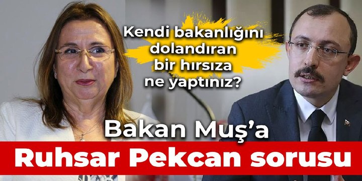 Bakan Muş'a 'Ruhsar Pekcan' sorusu: Kendi bakanlığını dolandıran bir hırsıza ne yaptınız?