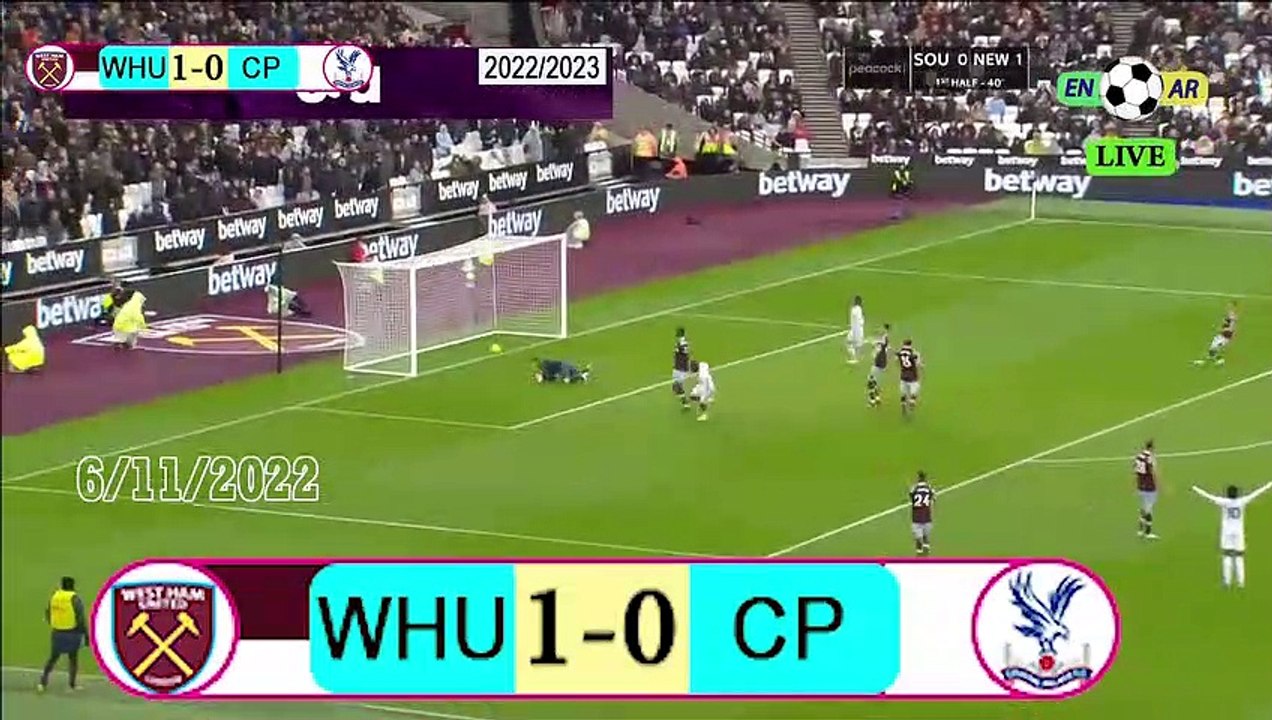 West Ham  1-2 Crystal Palace /  كريستال بالاس 2- 1 وست هام  / English Premier League 2022 / 2023  الدوري الإنجليزي الممتاز