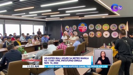Adjusted mall hours sa Metro Manila na 11AM-11PM, ipatutupad simula Nov. 14, 2022 | BT