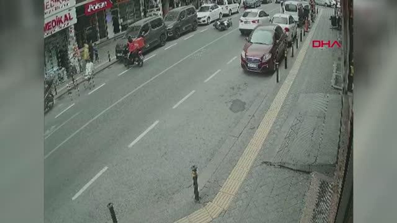 ZEYTİNBURNU'NDA MOTOSİKLET KAZASI KAMERADA