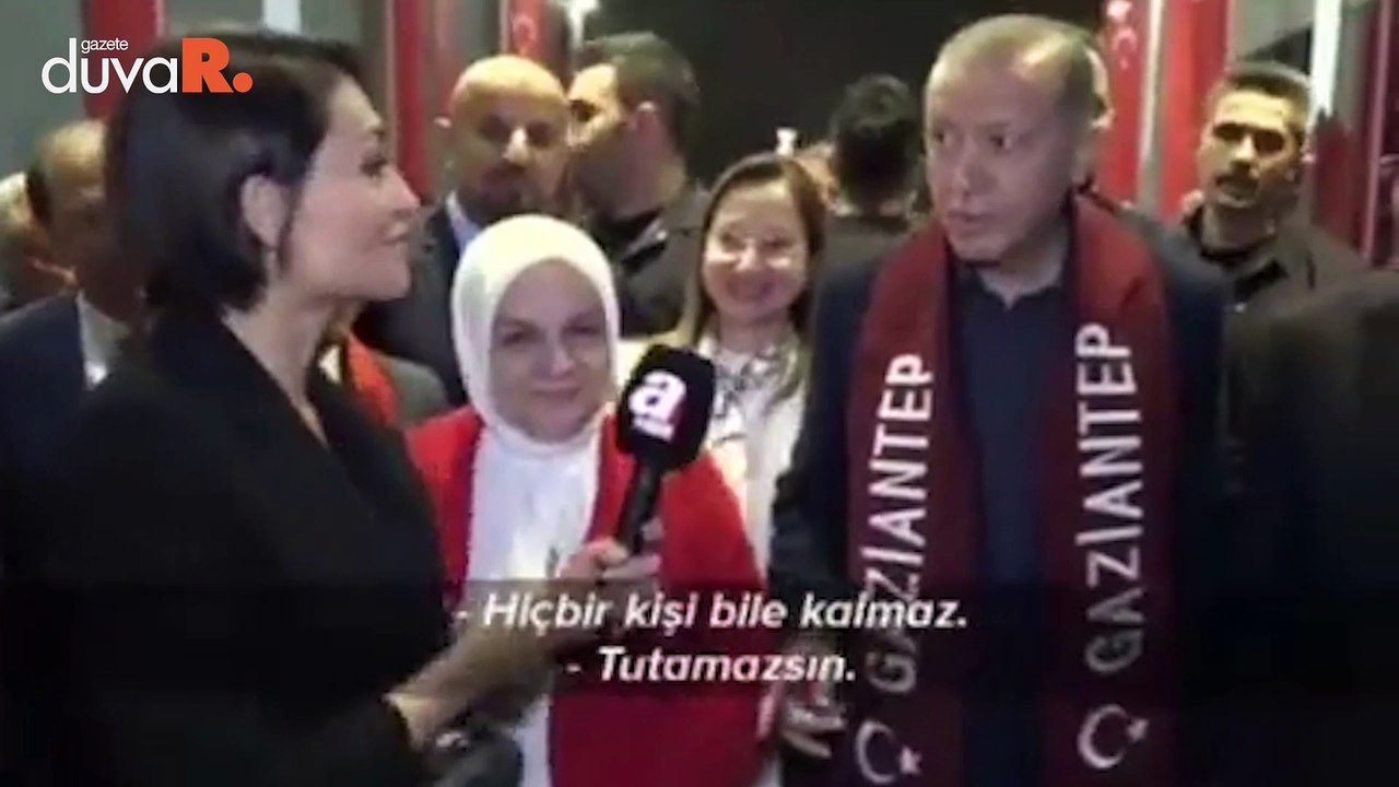 Erdoğan'dan A Haber muhabirine: Ayak yapma, bana söyle diyorsun kendin söylemiyorsun