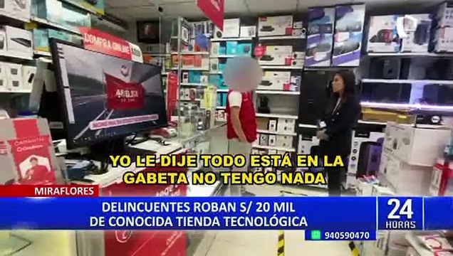 Miraflores: delincuentes se vistieron como empleados de conocida tienda tecnológica para robar