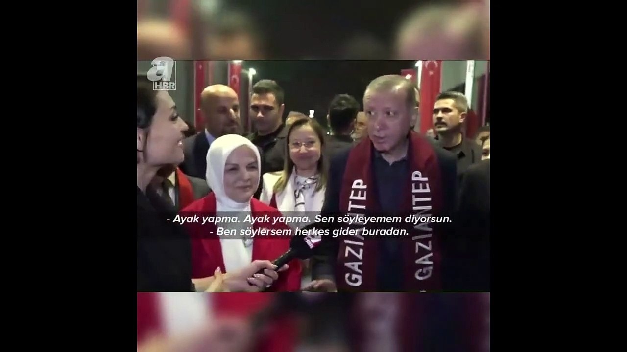 Erdoğan'dan aHaber muhabirine: ''Ayak yapma, ayak yapma''