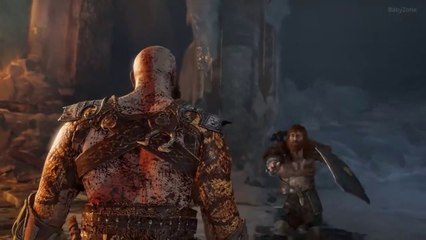 Kratos Destroys Everyone With Thor's Hammer Scene - God Of War