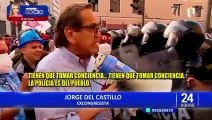 Marcha contra Castillo: denuncian uso excesivo de la fuerza de la PNP durante la manifestación