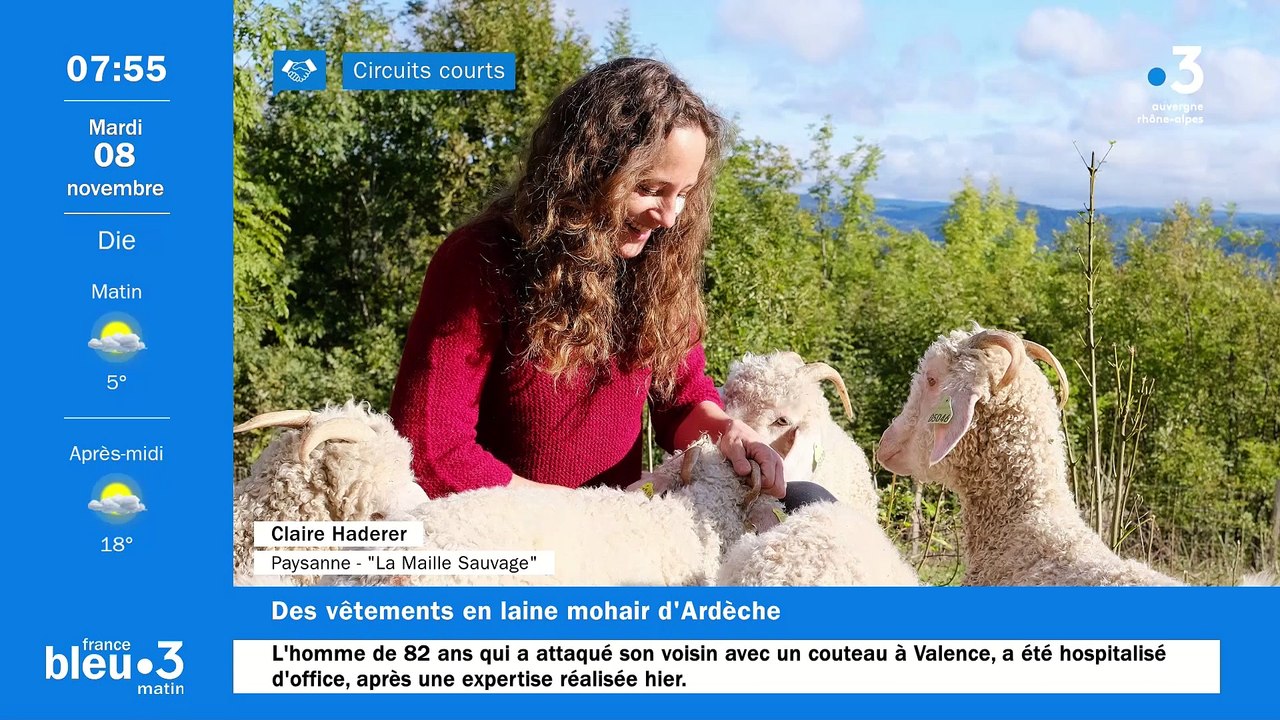 A Creysseilles, La Maille Sauvage, de la chèvre aux vêtements en laine mohair et paysanne d'Ardèche