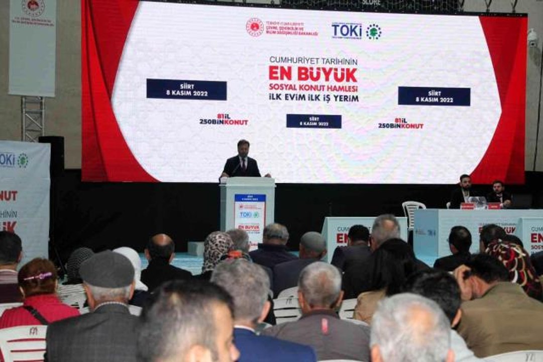 Siirt'te İlk Evim, İlk İş Yerim Projesinde TOKİ kura çekilişi gerçekleşti