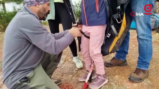 7 yaşında yamaç paraşütü ile uçuş heyecanı yaşadı