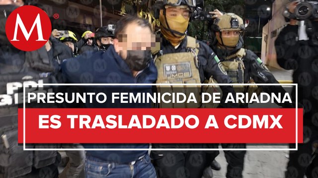 Llega al AICM Rautel 'N', presunto feminicida de Ariadna Fernanda