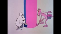 The Pink Panther  and blue, pink paint | Cartoon Pink Panther