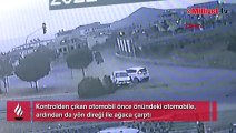 Kontrolden çıkan araç kazaya neden oldu