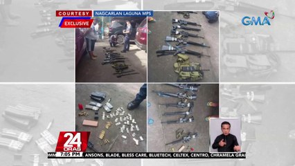 Mga armas at iba pang gamit, nadiskubre sa sasakyan ng inireklamo ng indiscriminate firing | 24 Oras