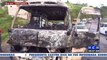 ¡TERROR! Tras bajar los pasajeros y tripulantes, antisociales queman bus en la capital hondureña