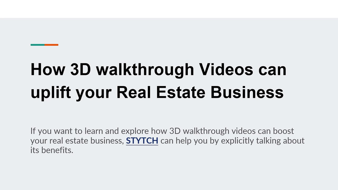 3D walkthrough Videos for Real Estate Business