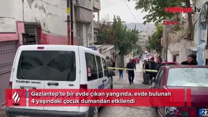Evde çıkan yangında küçük Ebrar, dumandan etkilendi