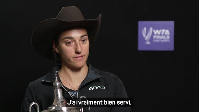 WTA Finals Fort Worth - Garcia : Mon plus grand titre
