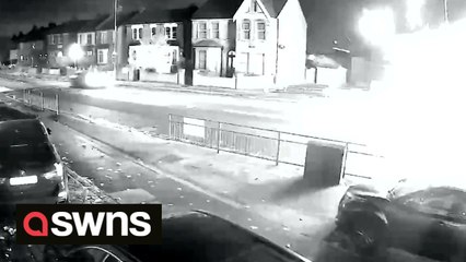 Ghastly video shows FIREWORKS being launched from a moving car in a residential street