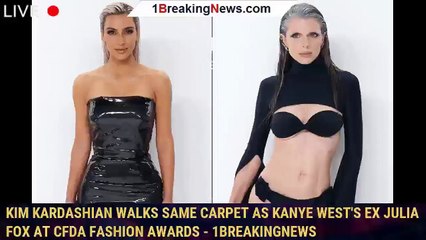 Descargar video: Kim Kardashian Walks Same Carpet as Kanye West's Ex Julia Fox at CFDA Fashion Awards - 1breakingnews