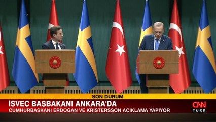 İsveç Başbakanı Türkiye'de! Cumhurbaşkanı Erdoğan'dan önemli açıklamalar