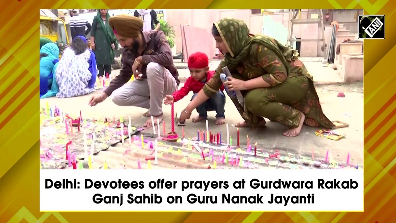 Delhi: Devotees offer prayers at Gurdwara Rakab Ganj Sahib on Guru Nanak Jayanti