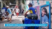 De Napoli a Qatar en bicicleta, el sueño de dos argentinos