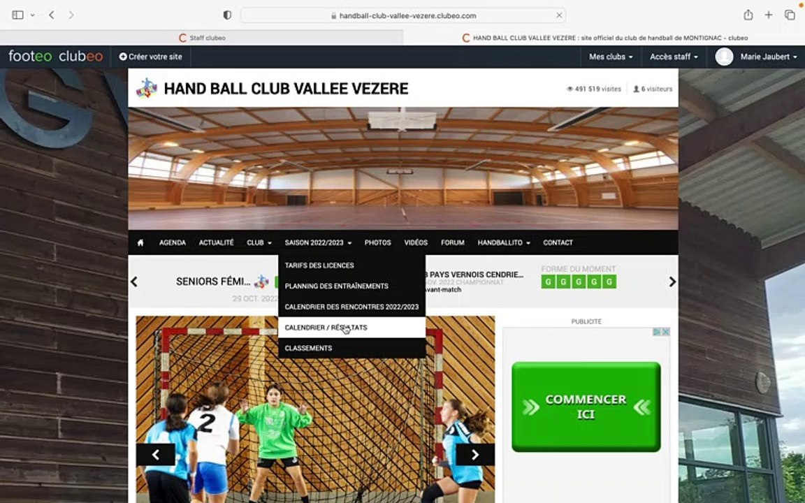 Consulter les résumés de match