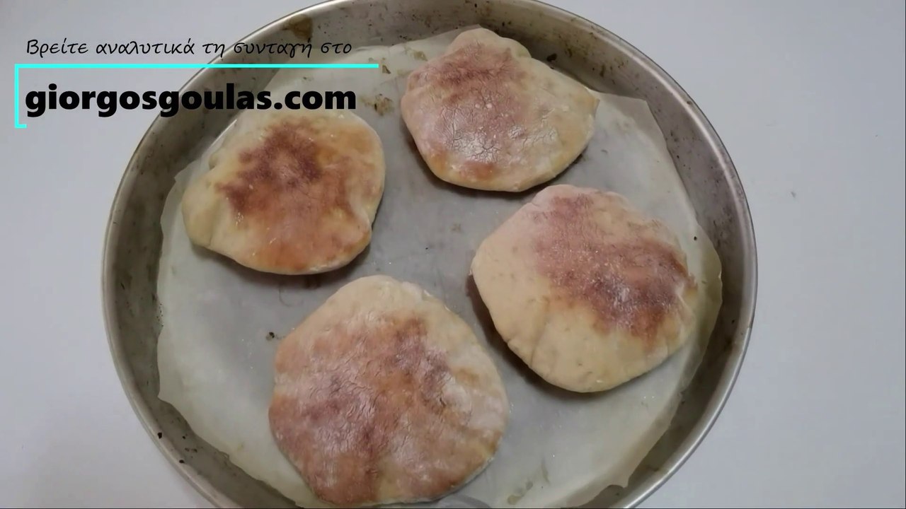 Pita-Gyros Bread Recipe / Κυπριακή Πίτα Για Σουβλάκι Χωρίς Μίξερ