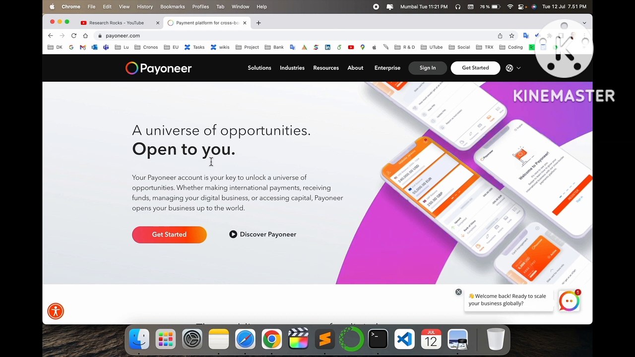 how to create payoneer account