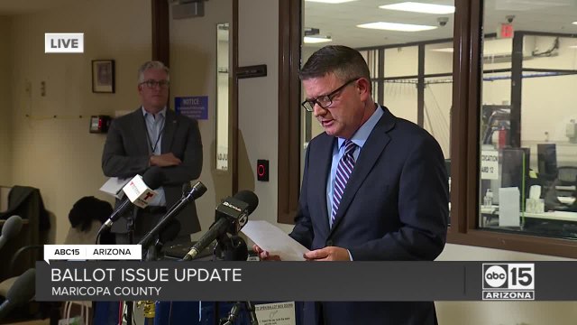 Maricopa County officials give update on ballot issue