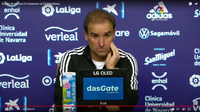 Rueda de prensa Jagoba Arrasate tras el Osasuna 1 - Barcelona 2