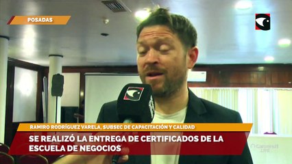 Se realizó la entrega de certificados de la escuela de negocios