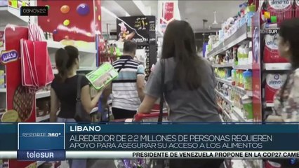 Millones de libaneses necesitan apoyo para suplir su alimentación y otras necesidades básicas