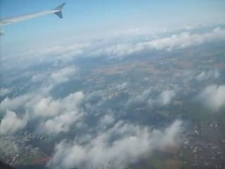 dans l'avion en allant au maroc