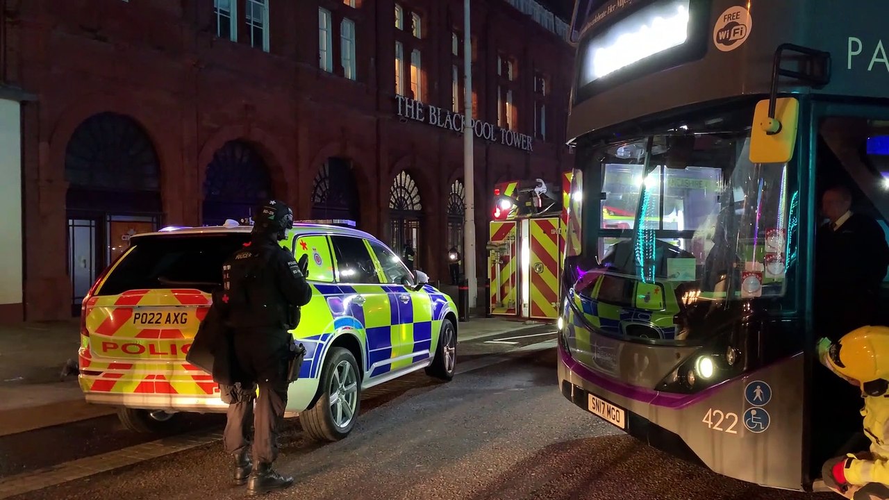 Emergency services  exercise in Blackpool